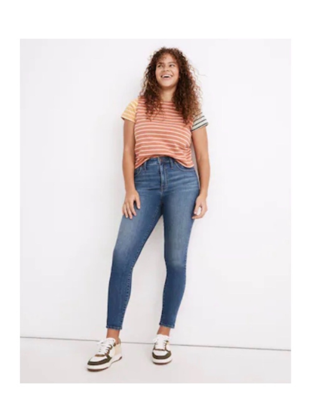 Madewell curvy high rise Skinny crop Jeans in Medium Blue Wash